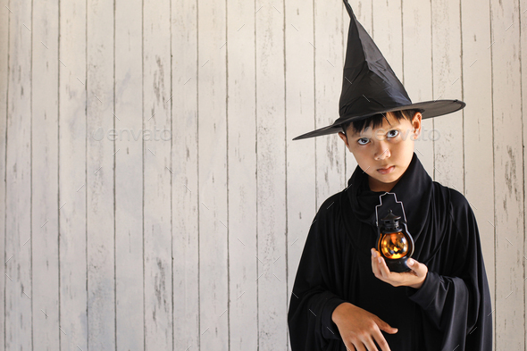 Boy witch deals costume